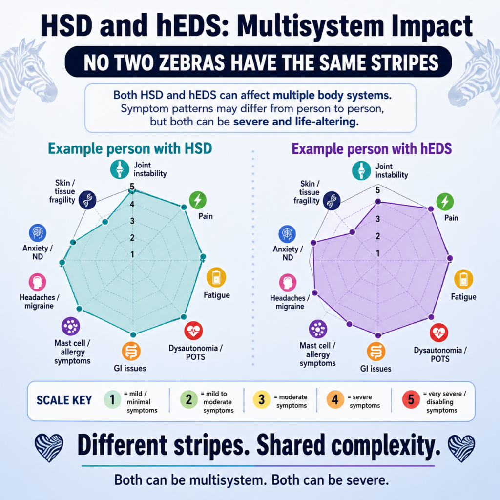 invisible illness - Impacts across body systems for hsd and heds